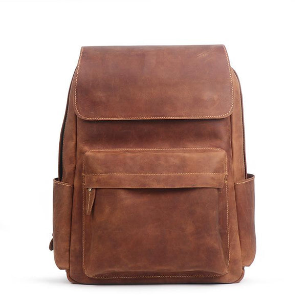 Crazy Horse Leather Backpack - YONDER BAGS