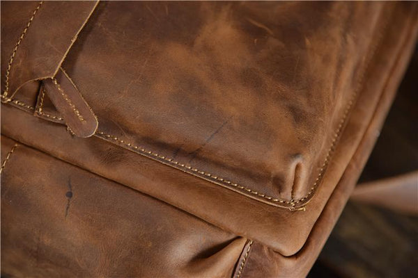 Crazy Horse Leather Backpack - YONDER BAGS