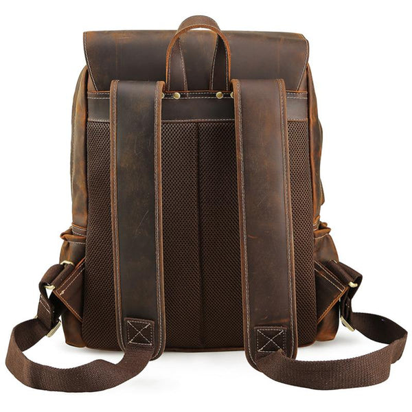 Crazy Horse Leather Backpack II - YONDER BAGS