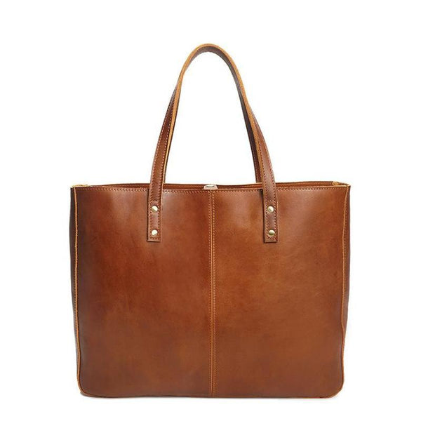 Crazy Horse Leather Tote Bag - YONDER BAGS