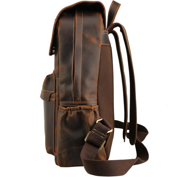 Crazy Horse Leather Backpack II - YONDER BAGS