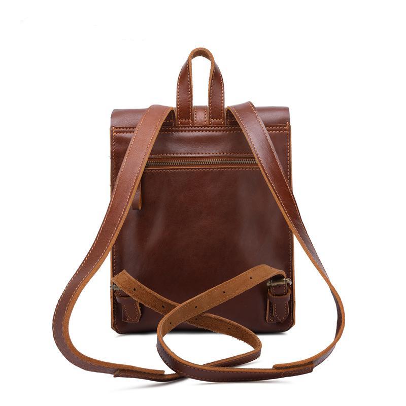 Vintage leather discount mini backpack