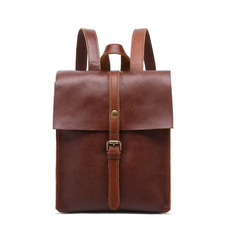 Real leather mini backpack hot sale
