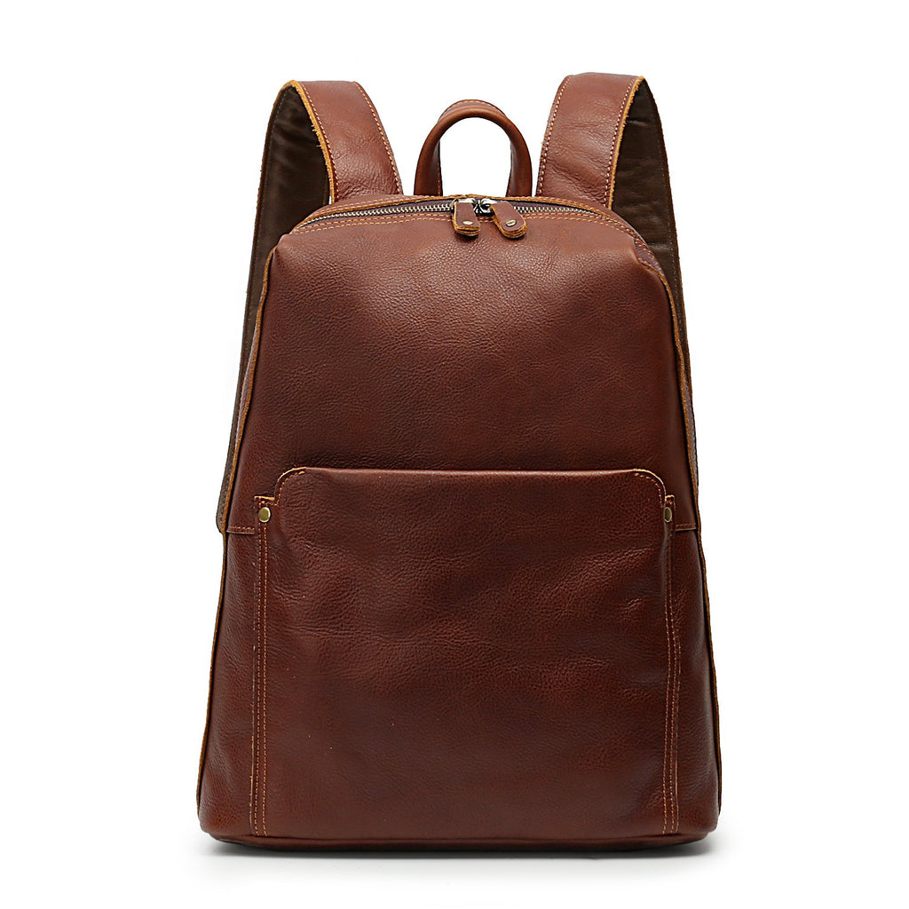 Womens Vintage Leather Backpack Puese Brown Leather Backpack –  igemstonejewelry