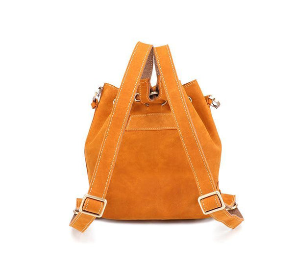 Tulip Vintage Leather Bucket Bag - YONDER BAGS